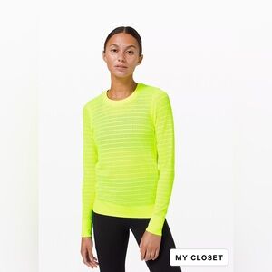 lululemon athletica Neon Yellow Swiftly Breathe Relaxed Fit Long Sleeve Top